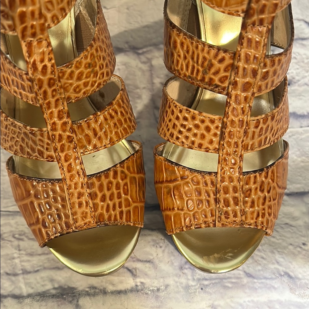 Michael Kors Croc Embossed High Heels - Picture 5 of 8